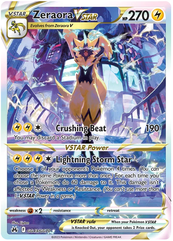 Zeraora VSTAR GG43/GG70 Crown Zenith