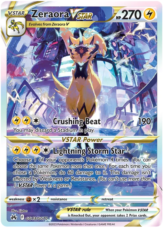 Zeraora VSTAR GG43/GG70 Crown Zenith