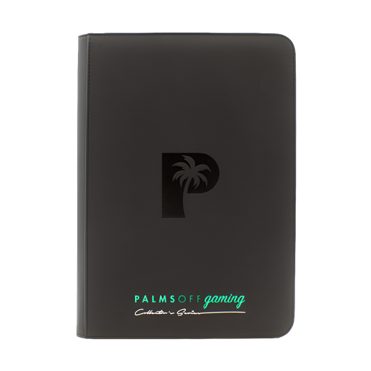 Palms Off Gaming - Collector's Series 9 Pocket Zip Trading Card Binder - BLACK